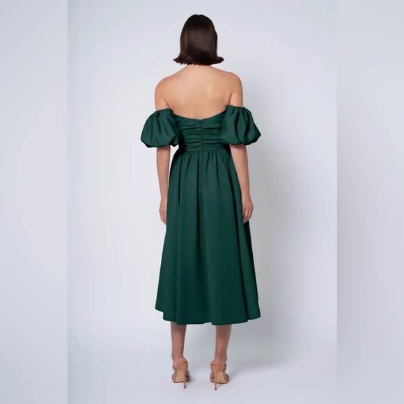 NEW - JENNY YOO - REGINA MIDI DRESS - EMERALD - SIZE 12 - Picture 2 of 3